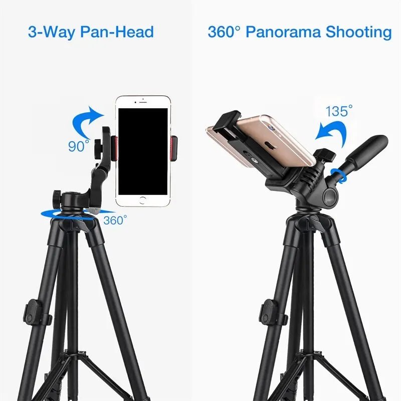 3560 Phone Tripod 140cm Professional Video Recording Camera Photography Stand for Xiaomi HUAWEI iPhone Gopro with Selfie Remote - TheElecnest