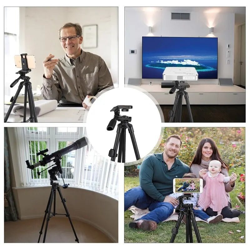 3560 Phone Tripod 140cm Professional Video Recording Camera Photography Stand for Xiaomi HUAWEI iPhone Gopro with Selfie Remote - TheElecnest