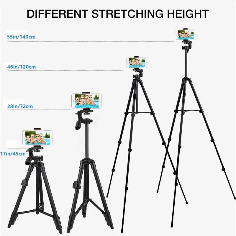 3560 Phone Tripod 140cm Professional Video Recording Camera Photography Stand for Xiaomi HUAWEI iPhone Gopro with Selfie Remote - TheElecnest