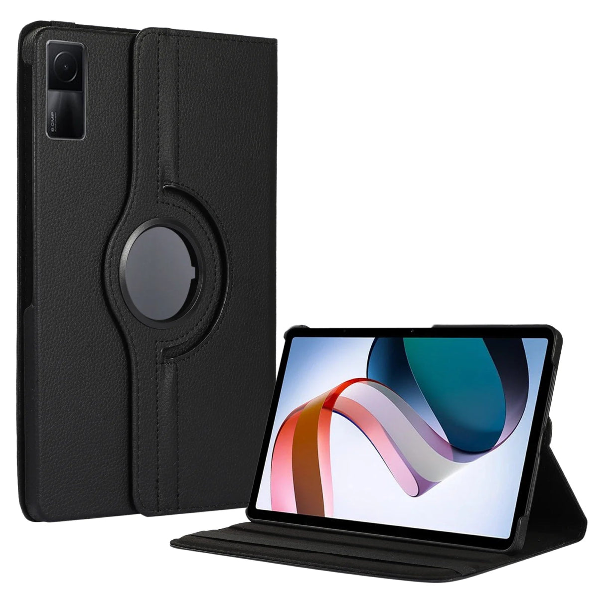 360 Degree Rotating Case for Xiaomi Redmi Pad SE 11" 2023 – PU Leather Tablet Cover with Stand Holder - TheElecnest