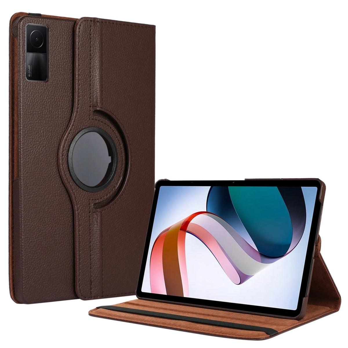 360 Degree Rotating Case for Xiaomi Redmi Pad SE 11" 2023 – PU Leather Tablet Cover with Stand Holder - TheElecnest