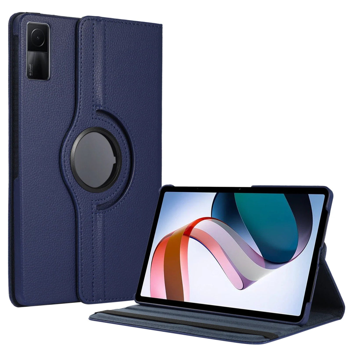 360 Degree Rotating Case for Xiaomi Redmi Pad SE 11" 2023 – PU Leather Tablet Cover with Stand Holder - TheElecnest