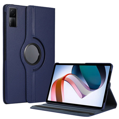 360 Degree Rotating Case for Xiaomi Redmi Pad SE 11" 2023 – PU Leather Tablet Cover with Stand Holder - TheElecnest