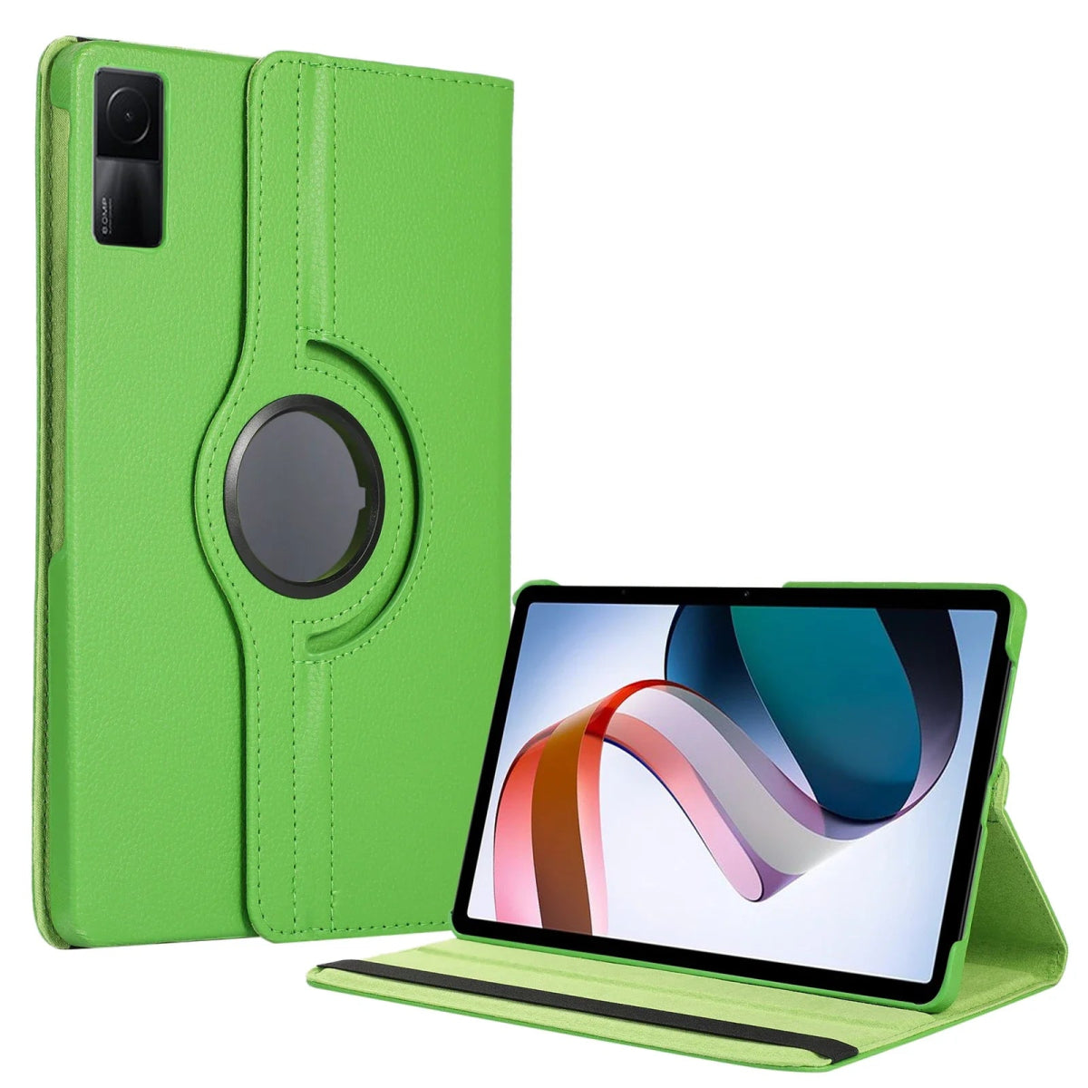 360 Degree Rotating Case for Xiaomi Redmi Pad SE 11" 2023 – PU Leather Tablet Cover with Stand Holder - TheElecnest