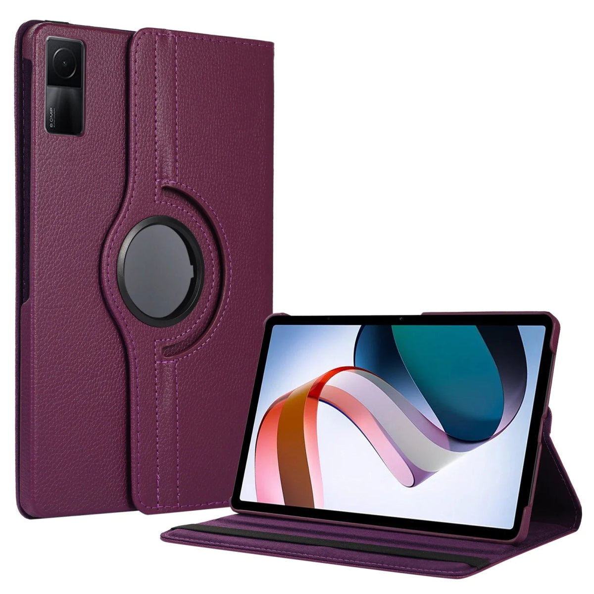 360 Degree Rotating Case for Xiaomi Redmi Pad SE 11" 2023 – PU Leather Tablet Cover with Stand Holder - TheElecnest