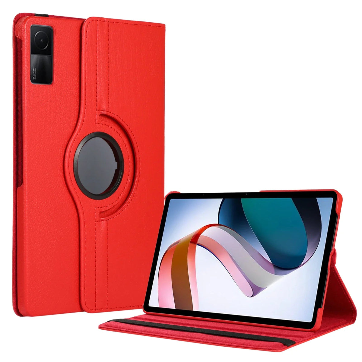 360 Degree Rotating Case for Xiaomi Redmi Pad SE 11" 2023 – PU Leather Tablet Cover with Stand Holder - TheElecnest