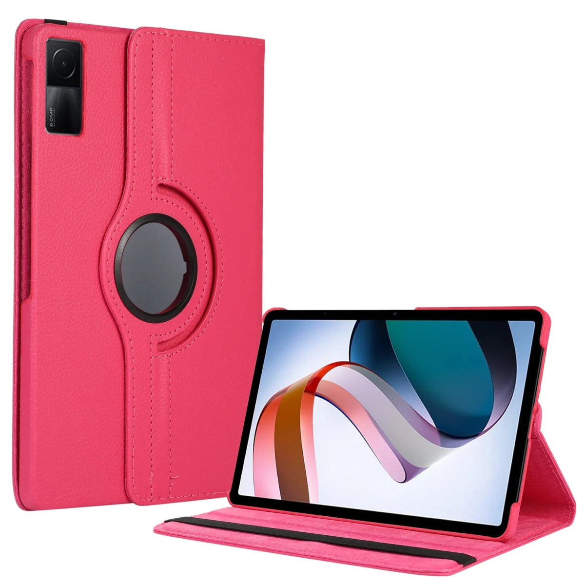 360 Degree Rotating Case for Xiaomi Redmi Pad SE 11" 2023 – PU Leather Tablet Cover with Stand Holder - TheElecnest