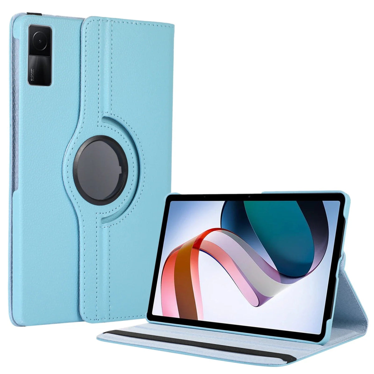 360 Degree Rotating Case for Xiaomi Redmi Pad SE 11" 2023 – PU Leather Tablet Cover with Stand Holder - TheElecnest