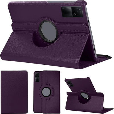 360 Degree Rotating Case for Xiaomi Redmi Pad SE 11" 2023 – PU Leather Tablet Cover with Stand Holder - TheElecnest