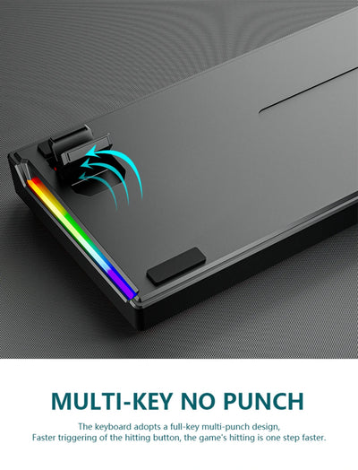 61 - Key RGB Mechanical Keyboard – Hot - Swappable Red & Blue Switch, Type - C Wired - TheElecnest