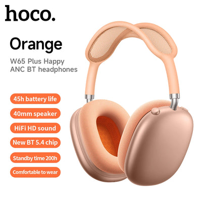 HOCO Wireless Headphones – Waterproof Bluetooth Headset with Active Noise Cancellation & Long Battery Life