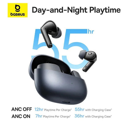Baseus EP10 Pro – TWS Earbuds with Active Noise Cancellation & 55 Hours Battery
