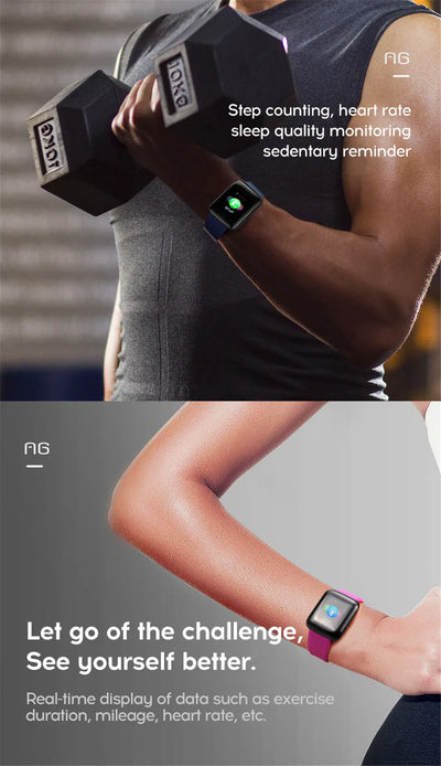 SUPMANGO 116 Smartwatch – Fitness Tracker with USB Charging & Heart Rate Monitor
