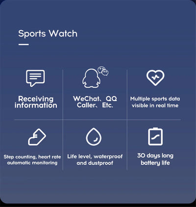 SUPMANGO 116 Smartwatch – Fitness Tracker with USB Charging & Heart Rate Monitor