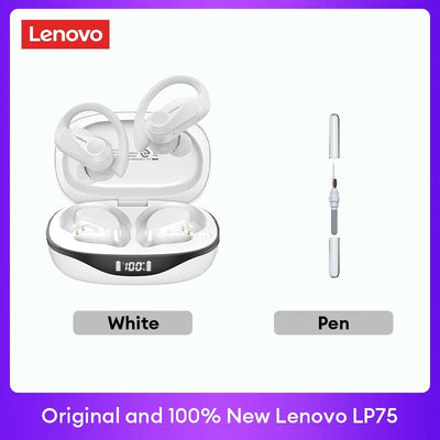 🎧 Lenovo LP75 Wireless Bluetooth Earphones – Deep Bass, Waterproof, Long Battery Life