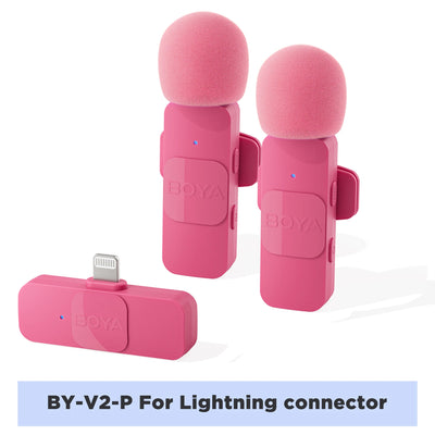 BOYA BY-V2 Wireless Lavalier Microphone – iPhone, Android, Vlog & Recording