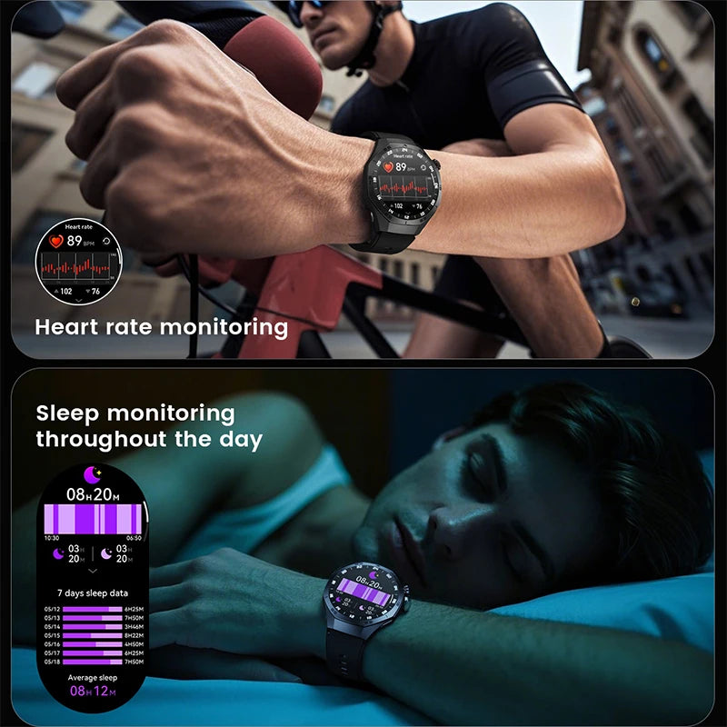 AMOLED GPS Smartwatch 2025 – Waterproof, Bluetooth Calling, Heart Rate, Fitness Tracker (Android & iOS)