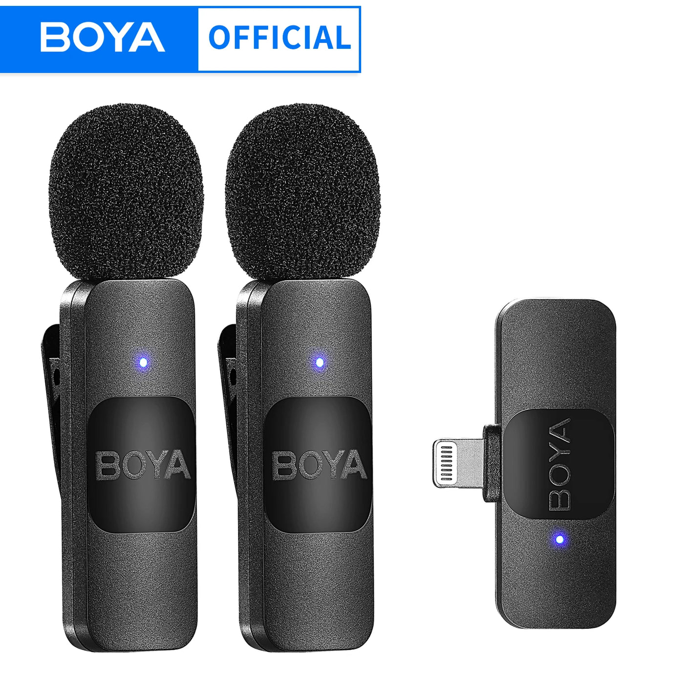 BOYA BY-V2 Wireless Lavalier Microphone – iPhone, Android, Vlog & Recording
