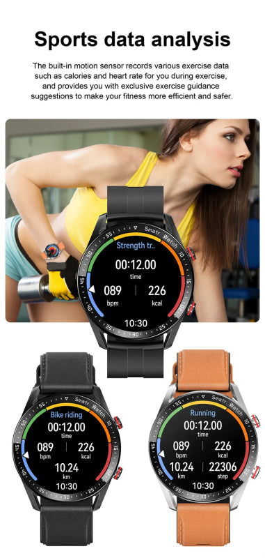 ChiBear™ Luxury Smartwatch – Full Round HD Display, Fitness & Call Tracker, Steel Strap