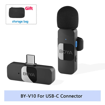 BOYA BY-V2 Wireless Lavalier Microphone – iPhone, Android, Vlog & Recording