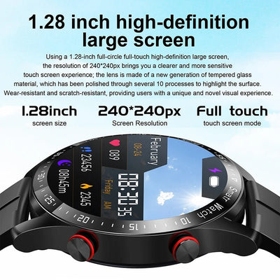 ChiBear™ Luxury Smartwatch – Full Round HD Display, Fitness & Call Tracker, Steel Strap