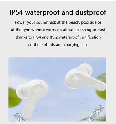 From the beach to the bike trail, the IP54-certified earbuds and IPX2 charging case are water and dust resistant for all-