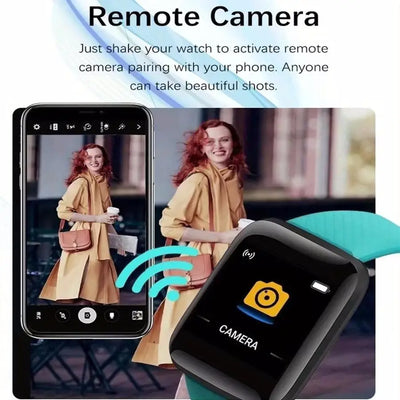 SUPMANGO 116 Smartwatch – Fitness Tracker with USB Charging & Heart Rate Monitor