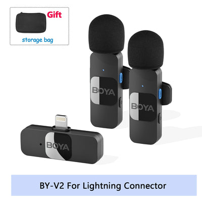 BOYA BY-V2 Wireless Lavalier Microphone – iPhone, Android, Vlog & Recording
