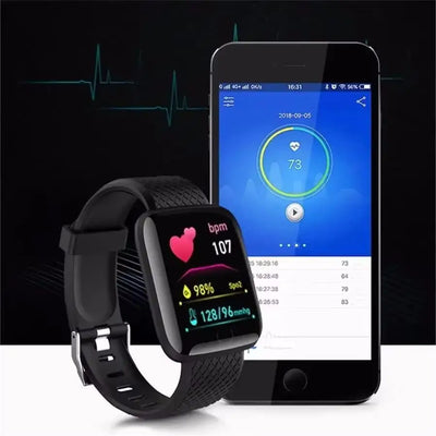 SUPMANGO 116 Smartwatch – Fitness Tracker with USB Charging & Heart Rate Monitor