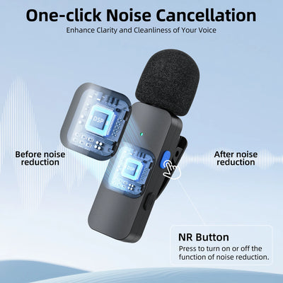 BOYA BY-V2 Wireless Lavalier Microphone – iPhone, Android, Vlog & Recording