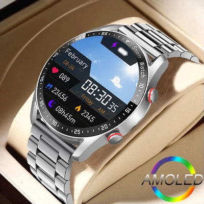 ChiBear™ Luxury Smartwatch – Full Round HD Display, Fitness & Call Tracker, Steel Strap
