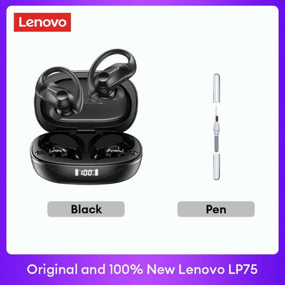 🎧 Lenovo LP75 Wireless Bluetooth Earphones – Deep Bass, Waterproof, Long Battery Life