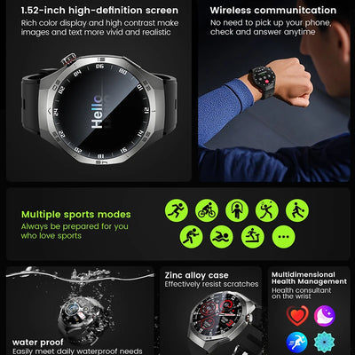 AMOLED GPS Smartwatch 2025 – Waterproof, Bluetooth Calling, Heart Rate, Fitness Tracker (Android & iOS)