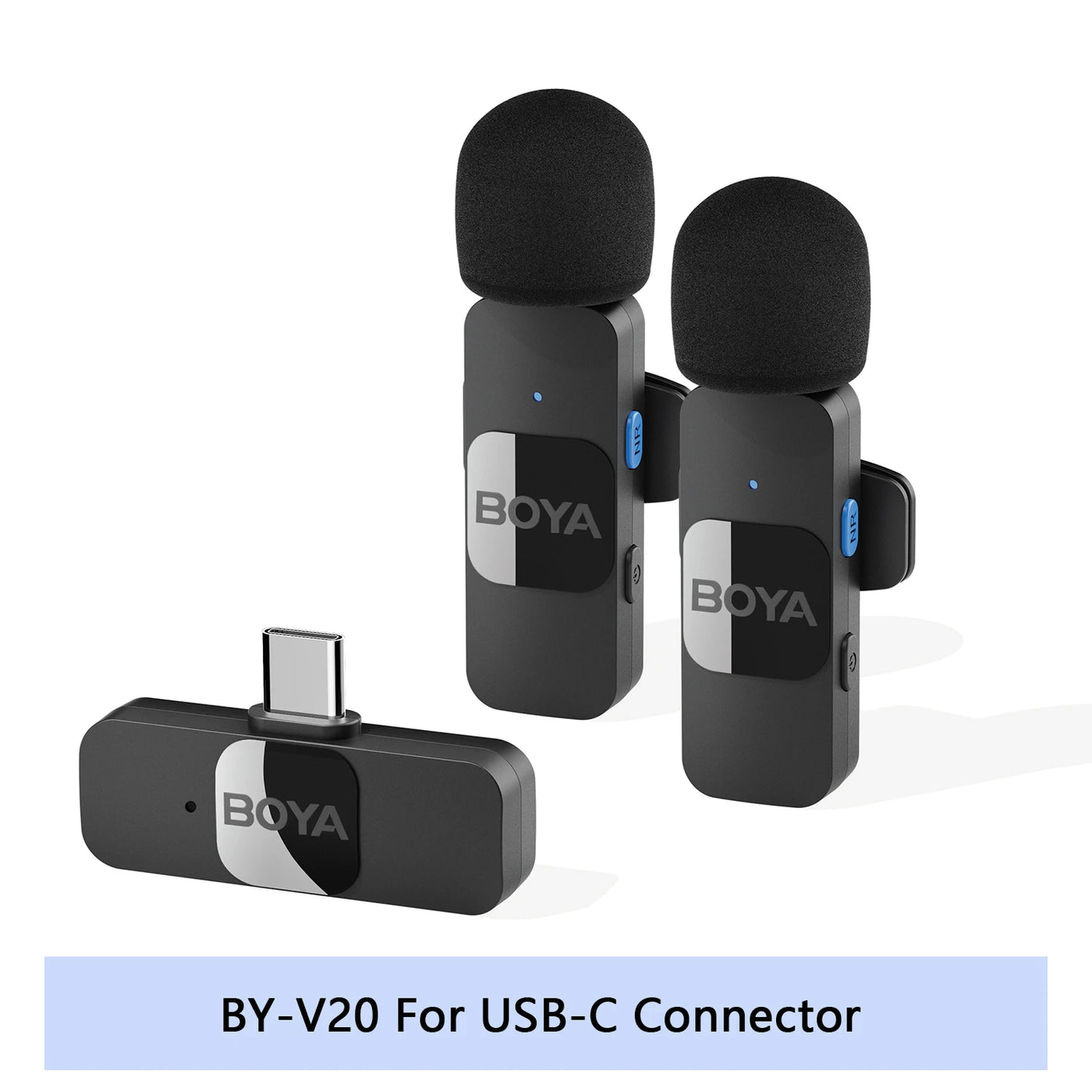 BOYA BY-V2 Wireless Lavalier Microphone – iPhone, Android, Vlog & Recording