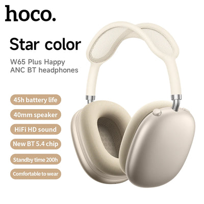 HOCO Wireless Headphones – Waterproof Bluetooth Headset with Active Noise Cancellation & Long Battery Life