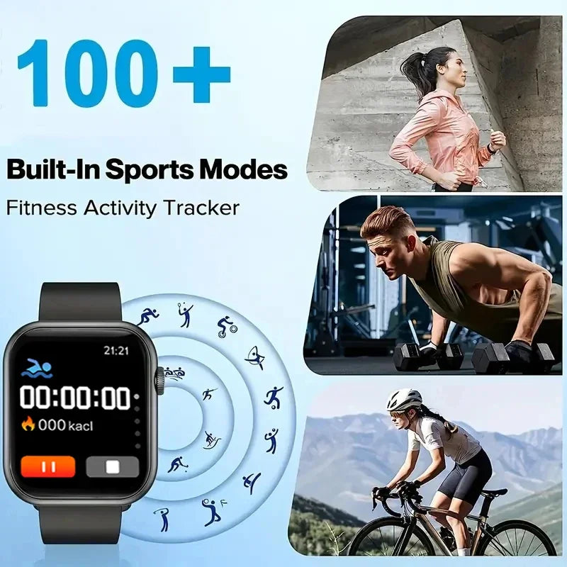 2025 AMOLED Smartwatch – Bluetooth Calling, Heart & Blood Oxygen Monitoring (Android & iOS)