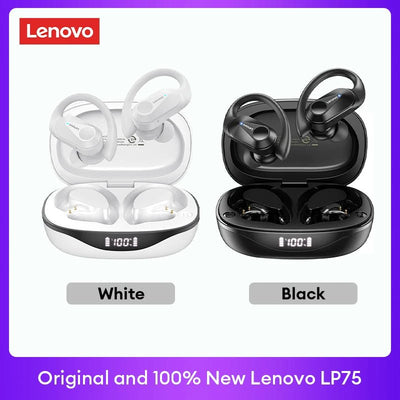 🎧 Lenovo LP75 Wireless Bluetooth Earphones – Deep Bass, Waterproof, Long Battery Life