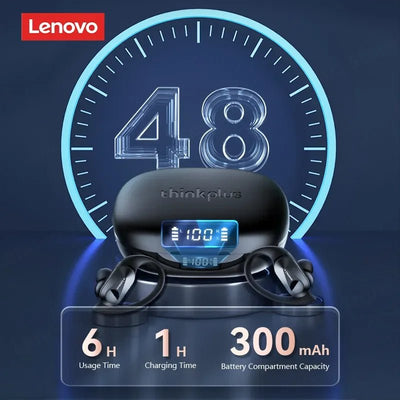 🎧 Lenovo LP75 Wireless Bluetooth Earphones – Deep Bass, Waterproof, Long Battery Life