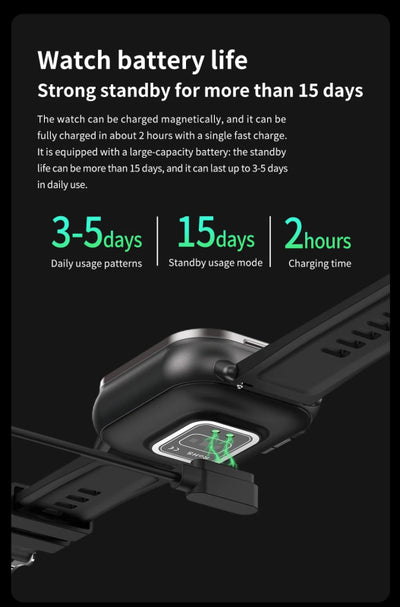 🔋 Battery Capacity: 220–300mAh – Up to 7 Days of Use