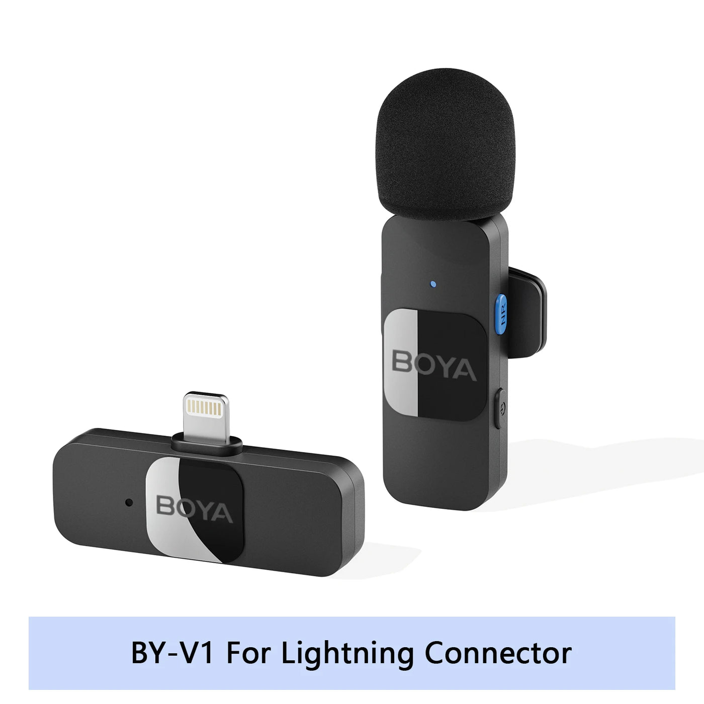 BOYA BY-V2 Wireless Lavalier Microphone – iPhone, Android, Vlog & Recording