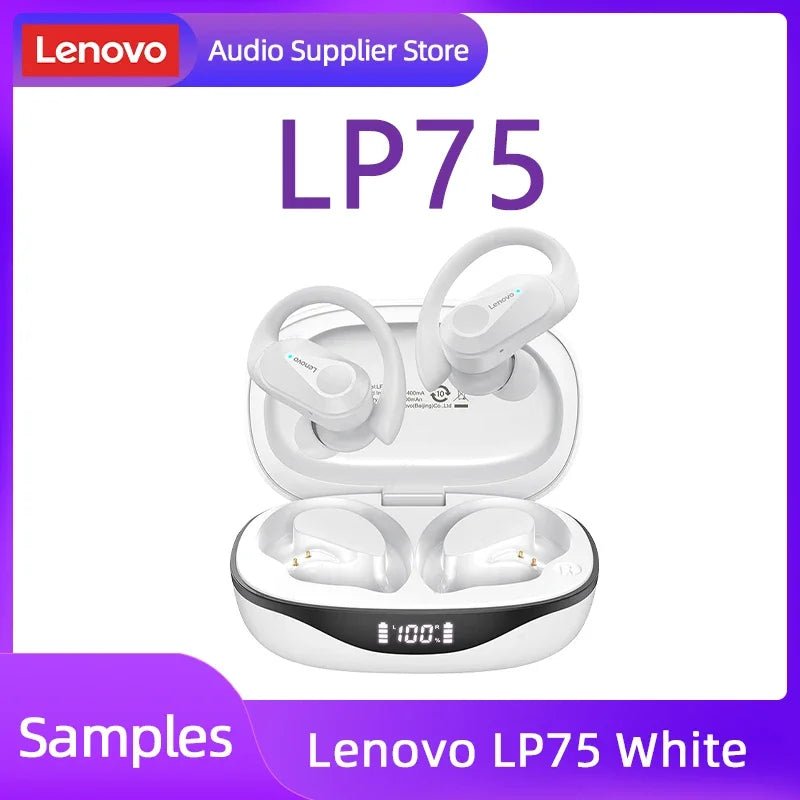 🎧 Lenovo LP75 Wireless Bluetooth Earphones – Deep Bass, Waterproof, Long Battery Life
