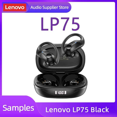 🎧 Lenovo LP75 Wireless Bluetooth Earphones – Deep Bass, Waterproof, Long Battery Life