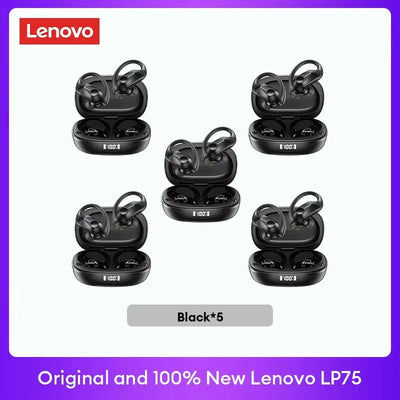 🎧 Lenovo LP75 Wireless Bluetooth Earphones – Deep Bass, Waterproof, Long Battery Life