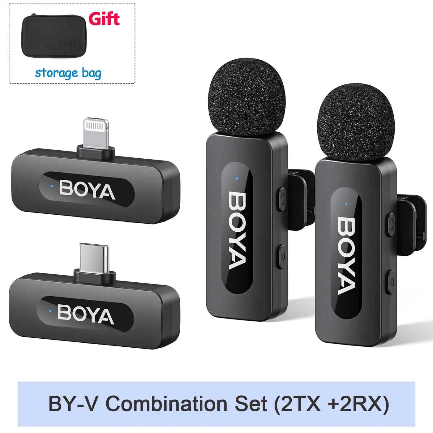 BOYA BY-V2 Wireless Lavalier Microphone – iPhone, Android, Vlog & Recording