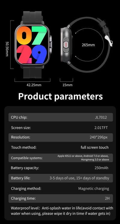 🔋 Battery Capacity: 220–300mAh – Up to 7 Days of Use