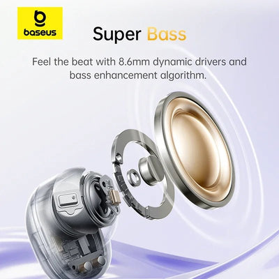 Baseus True Wireless Earbuds – 35H Battery, Waterproof, Noise Cancelling, Type-C
