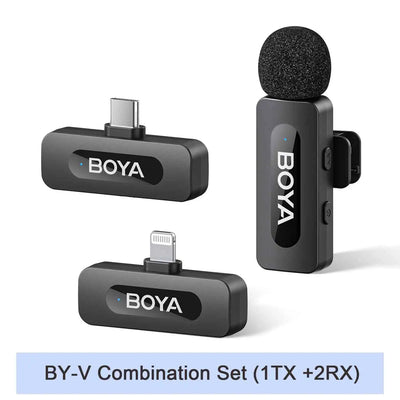 BOYA BY-V2 Wireless Lavalier Microphone – iPhone, Android, Vlog & Recording