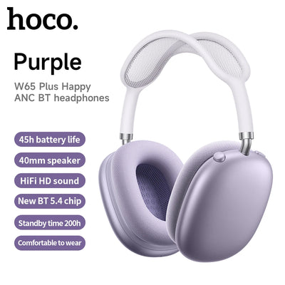 HOCO Wireless Headphones – Waterproof Bluetooth Headset with Active Noise Cancellation & Long Battery Life