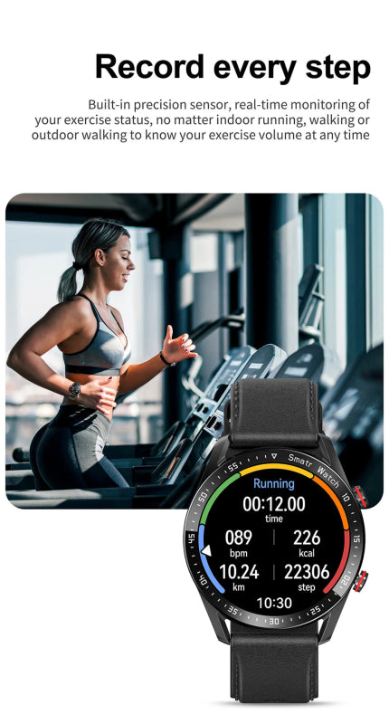 ChiBear™ Luxury Smartwatch – Full Round HD Display, Fitness & Call Tracker, Steel Strap