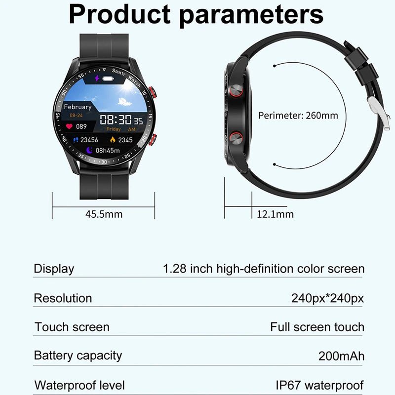 ChiBear™ Luxury Smartwatch – Full Round HD Display, Fitness & Call Tracker, Steel Strap